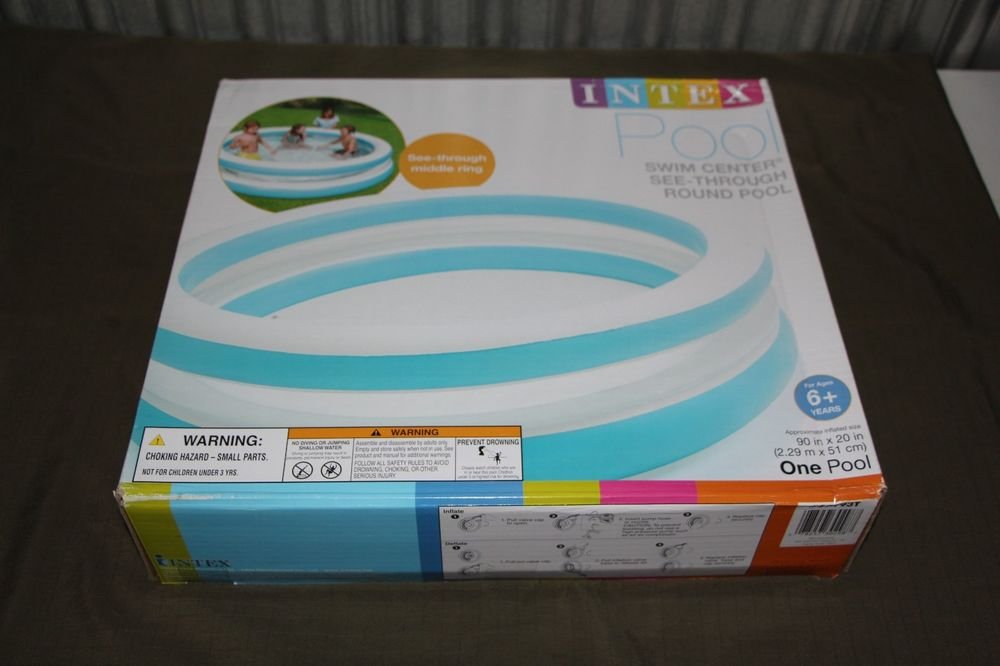 INTEX 90 Inch Round Inflatable Kids Pool NEW In BOX SHIPS SAME DAY