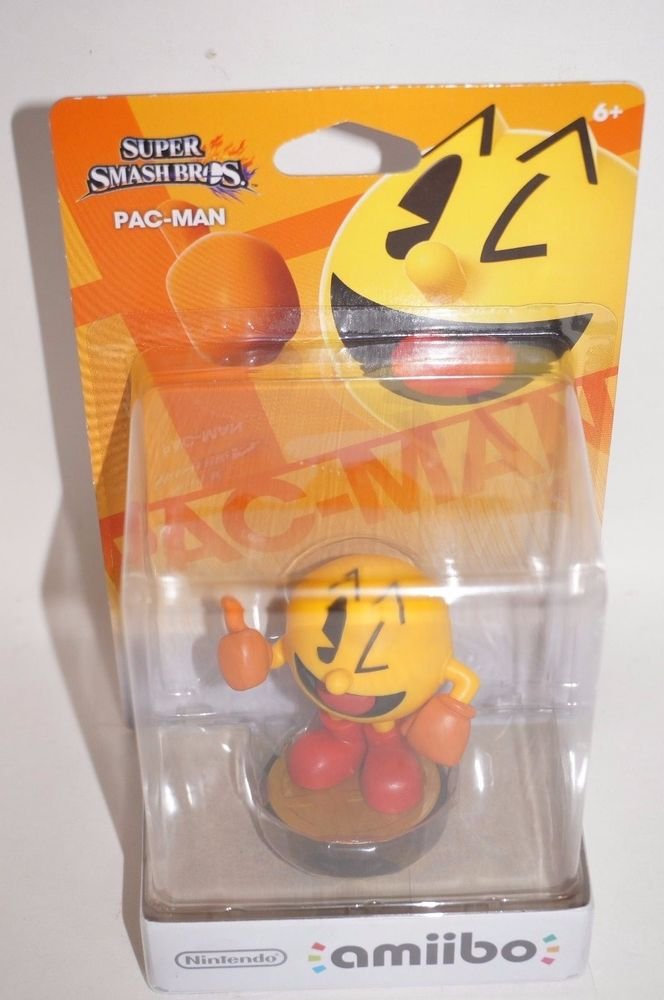 Nintendo Amiibo PAC-MAN Super Smash Bros Wii U IN HAND SHIPS SAME DAY!