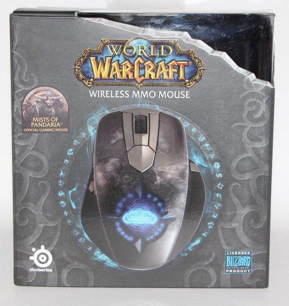 OFFICIAL SteelSeries World of Warcraft MMO Laser Wireless Gaming Mouse 8200 DPI