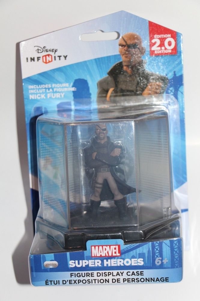 Disney Infinity 2.0 Marvel Avengers NICK FURY FIGURE & DISPLAY CASE COLLECTABLE