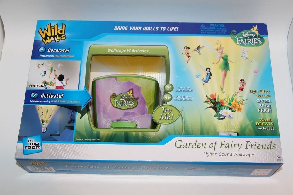 Disney Faries Wild Walls Garden of Fairy Friends Light n Sound Wallscape Decal