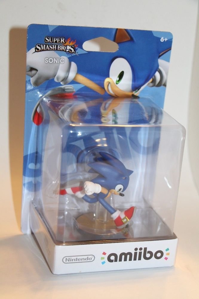 Nintendo Amiibo SONIC Super Smash Bros Wii U IN HAND SHIPS SAME DAY BOXED!