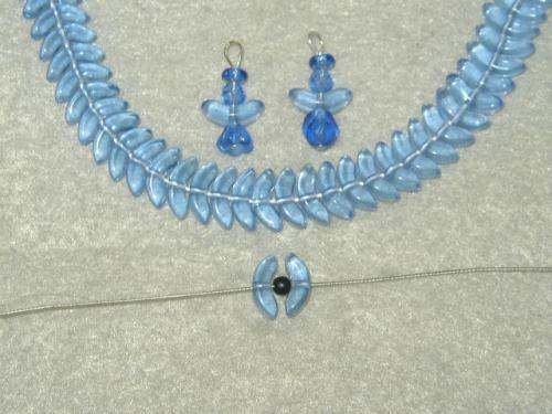 10mm Medium Sapphire Czech Glass Angel Wing Beads