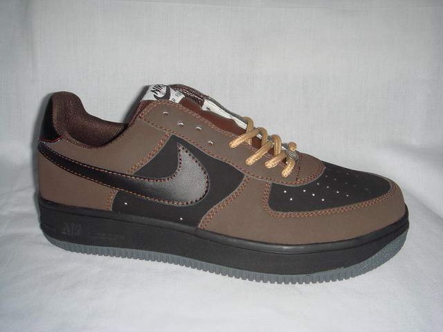 Nike Air Force 1 - Brown/Black/Grey/Gold Low