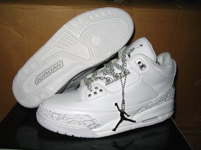 Air Jordan 3 Retro Whte/Metallic Silver