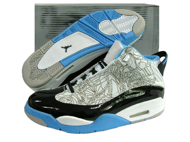Nike Air Jordan Dub Zero - White/Grey Laser/Black/Carolina Blue Mid