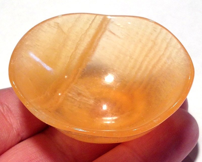 Past Life Crystal healing reiki gemstone Bowls Orange Calcite Stone Altar Bowl