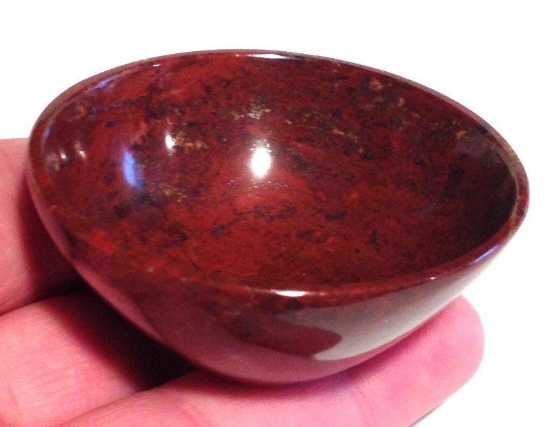 Crystal Healing Kundalini gemstone bowls Red Jasper stone altar Bowl Root chakra grounding crystals