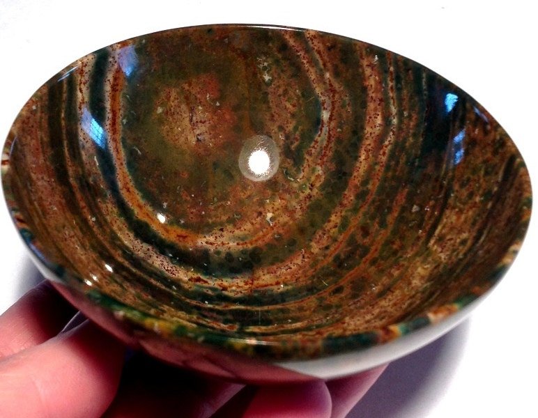 Energy healing Crystals Gemstone Bowls 3.75" Bloodstone Stone Altar Manifesting bowl