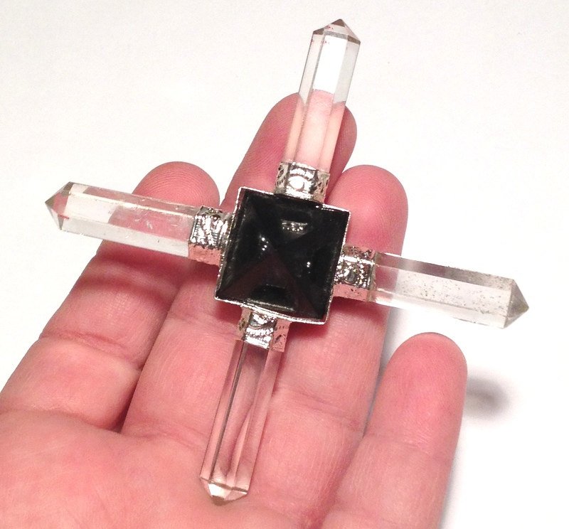 Crystal Healing energy generator Black Tourmaline Quartz Clear negativity protection Luck Kundalini