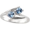 Aquamarine Twin Mounted Ring