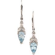 Aquamarine and Diamond Earring