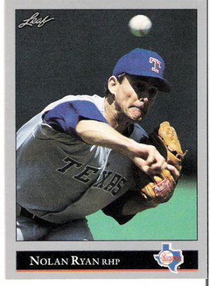 NOLAN RYAN 1992 Leaf Card #41 Texas Rangers FREE SHIPPING Baseball 41 HOF