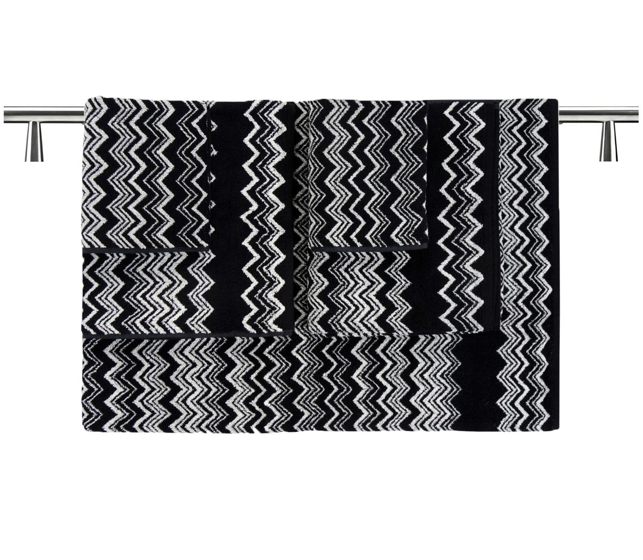 MISSONI HOME KEITH 5-piece set BLACK AND WHITE ZIG ZAG