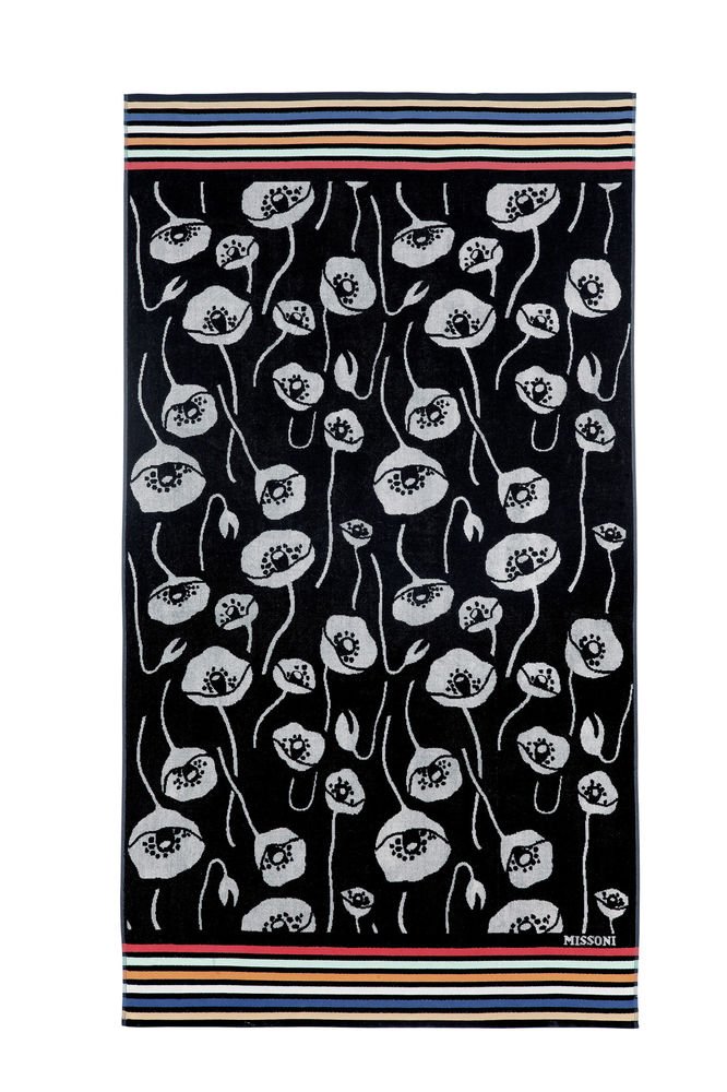Beach towel Missoni Home 2015 Rihanna black and white