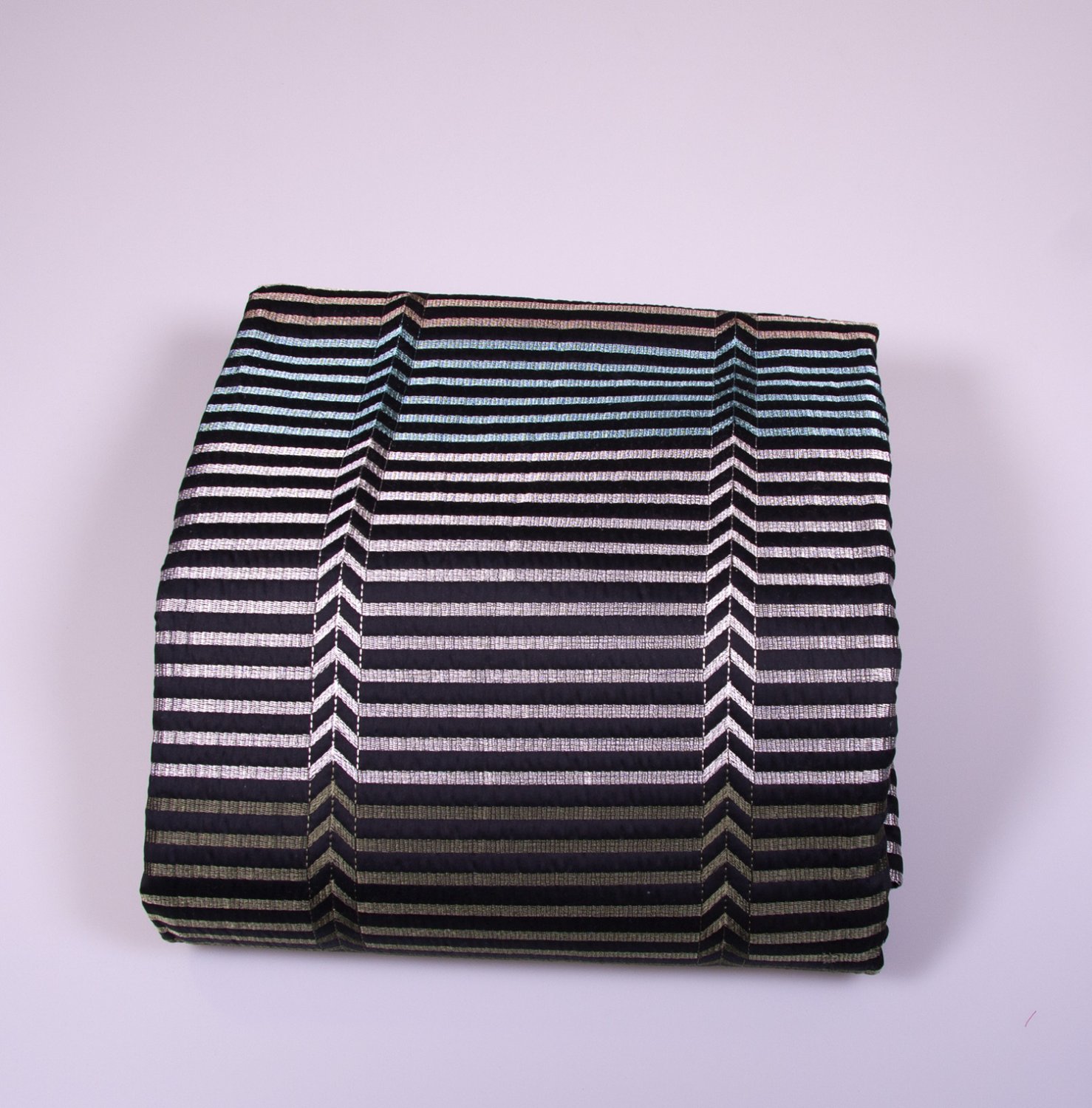 Missoni bedspreads to bed Blue striped cotton on black background