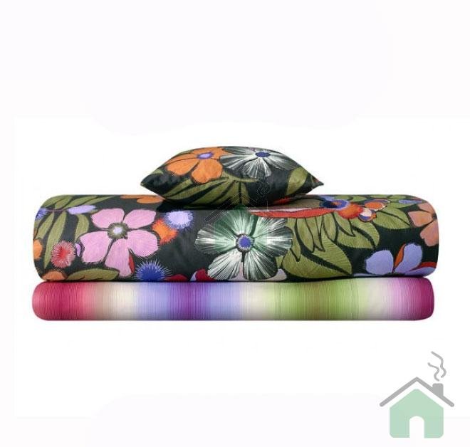 Duvet cover for queen bed Missoni Pauline var.100 flowery design fashion