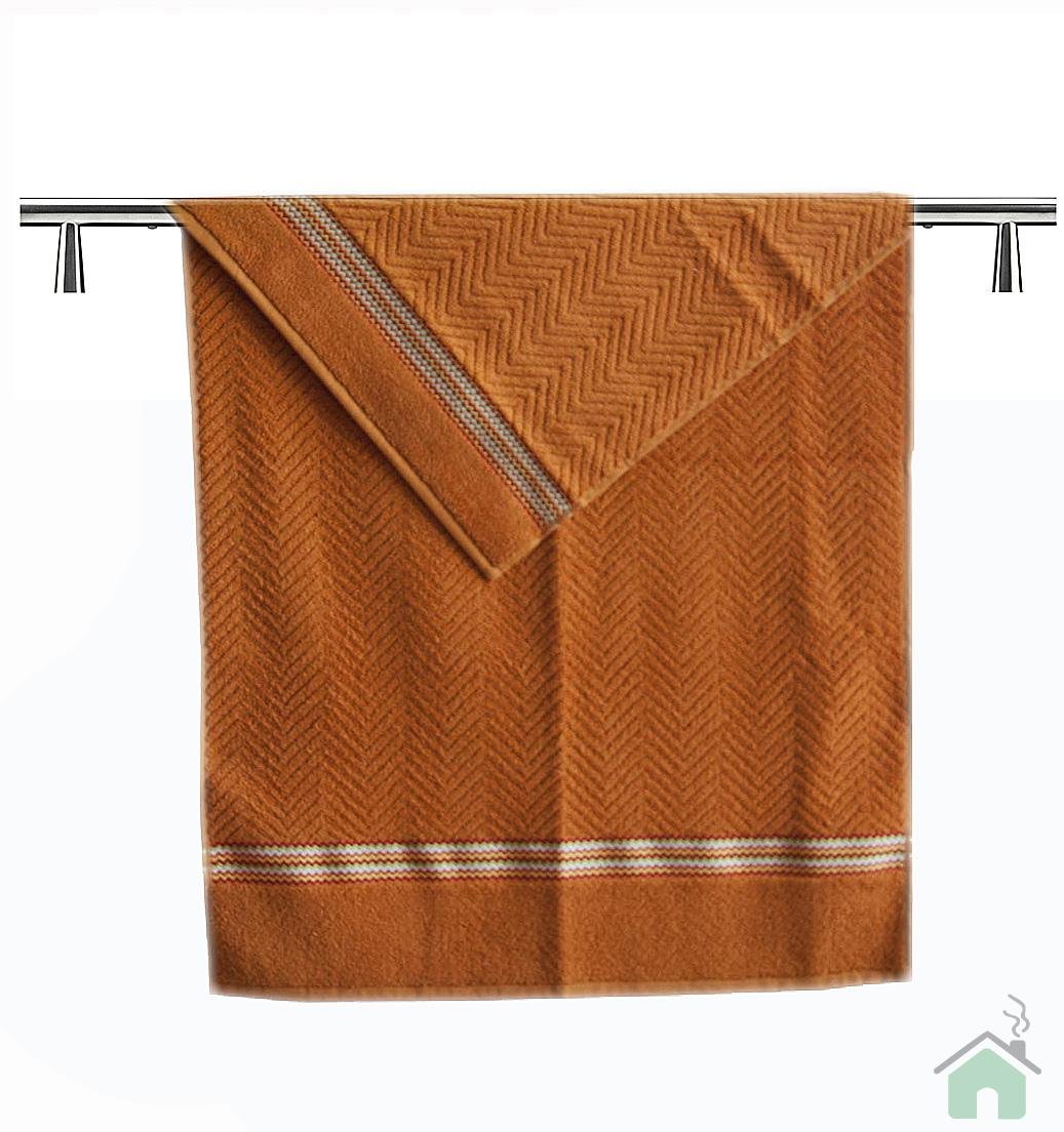 Set 2 bath towels Missoni Home chevron 60x100 cm (23.64x39.4 in) - orange