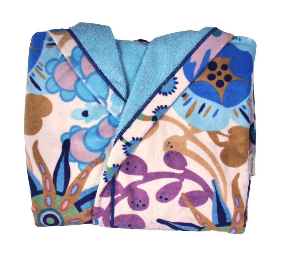 Missoni Home Bath robe with hood RITA var. 170 on shades of blue