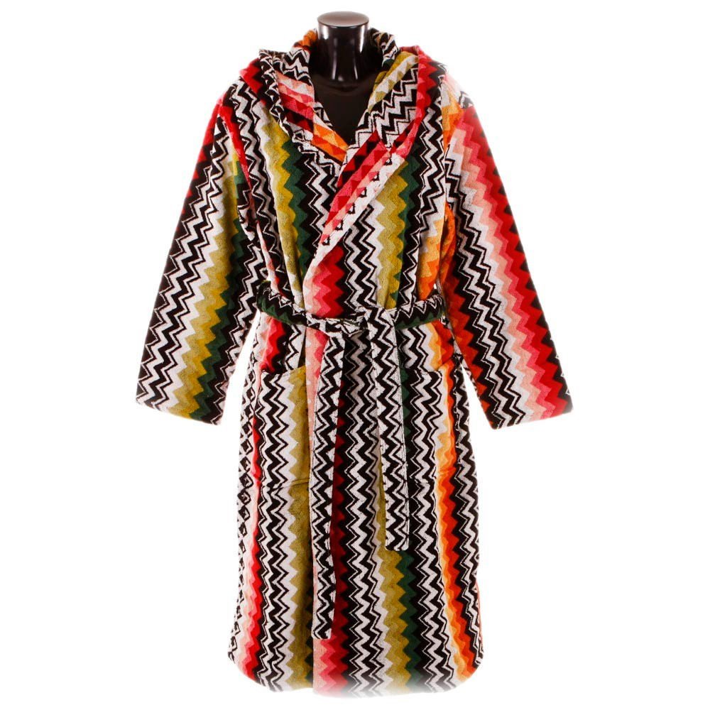 Missoni Home Bath robe with hood chevron ZIG-ZAG multicolored NILES