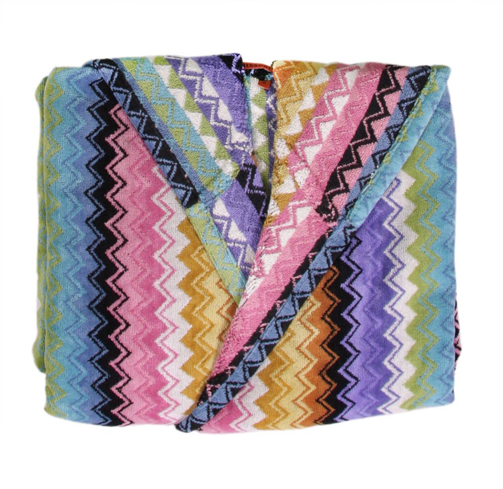 Missoni Home Bath robe with hood chevron ZIG-ZAG multicolored RALPH