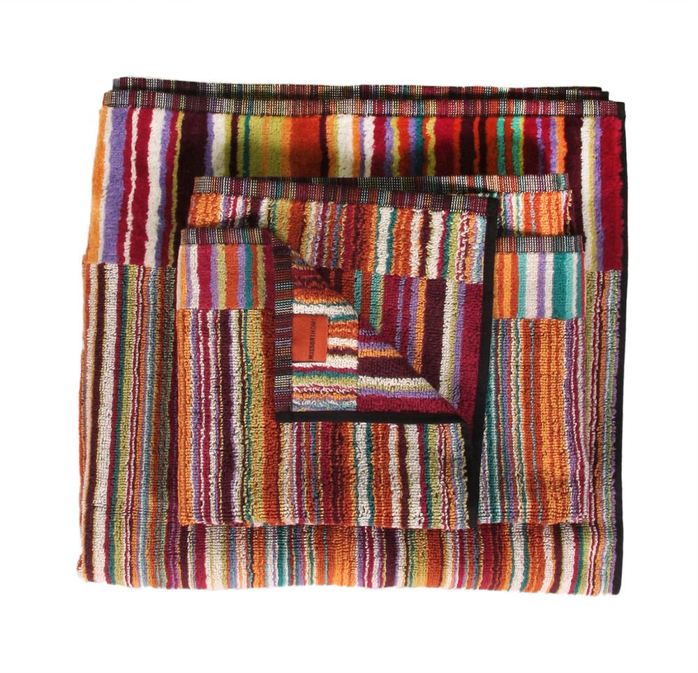 Missoni Home 2 bath towels+2bath sheets 159 Jazz orange, blue and violet