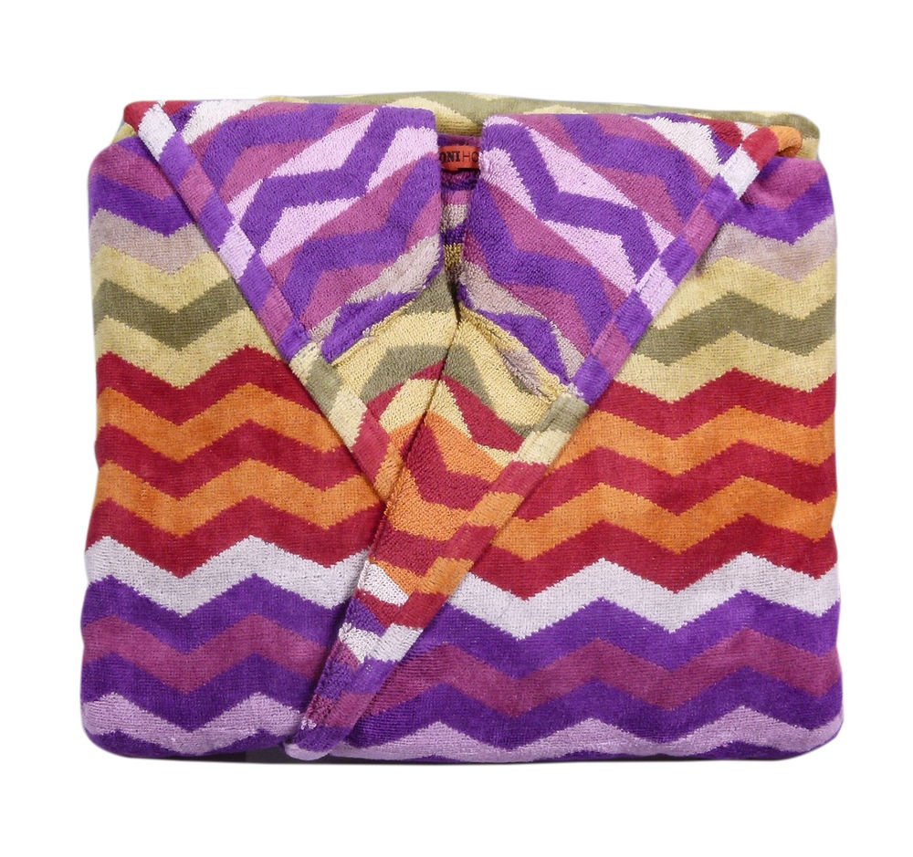 Missoni Home Bath robe with hood design multicolor ZIG-ZAG PETE