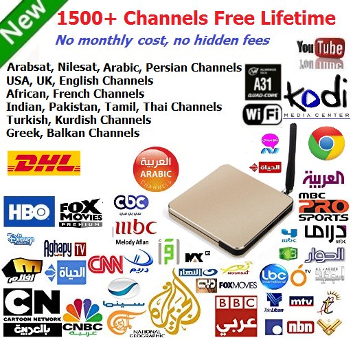 Free Arabic & English IPTV, Lifetime Free Tv Watching, 1500+ Channels, Android