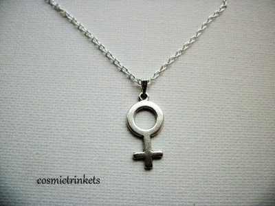 Female Symbol Women Feminist Venus Charm Pendant Necklace