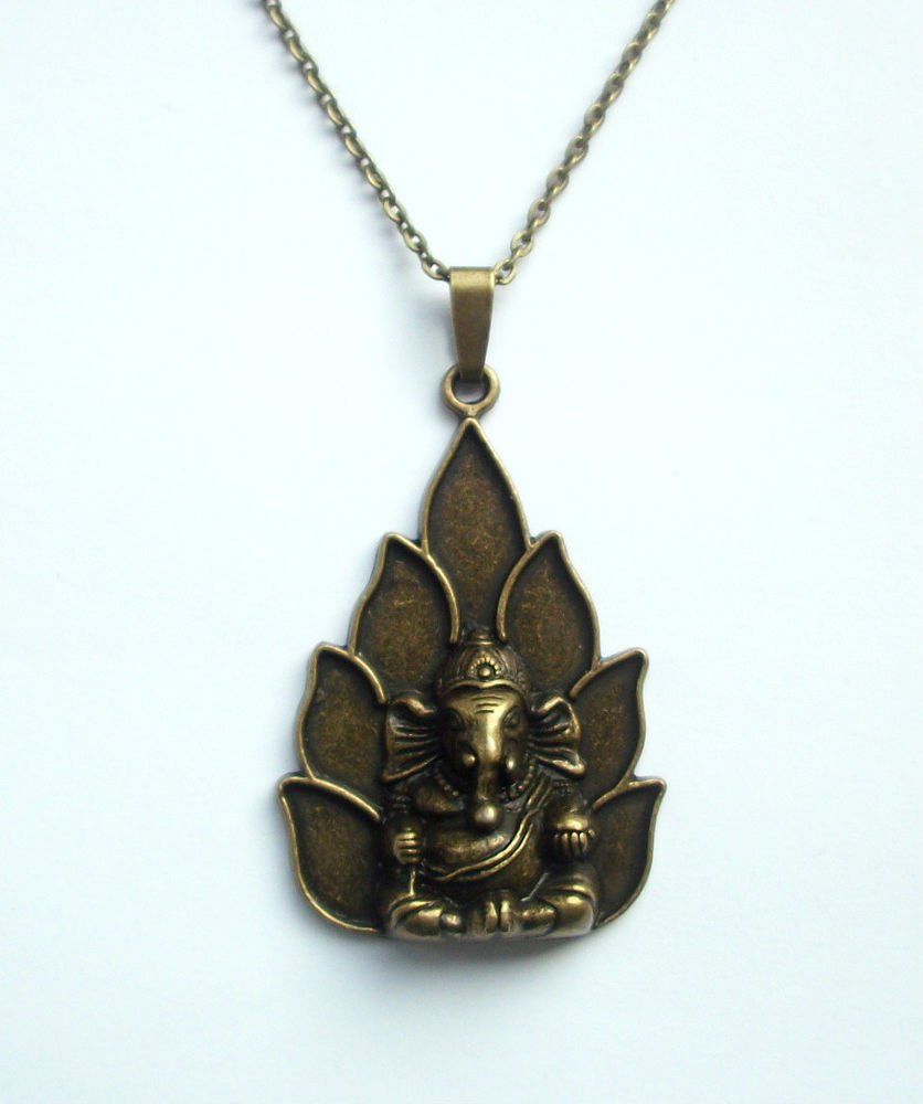 Ganesha Ganesh Elephant God Pendant and Chain