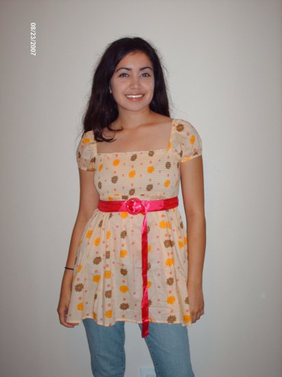 Yellow Babydoll Top - Medium