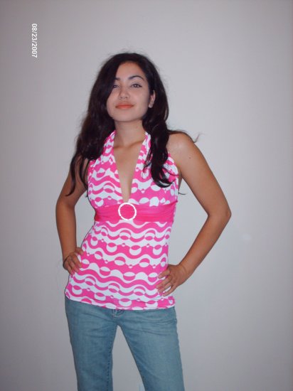 Pink Rhinestone Halter - Large (last one)