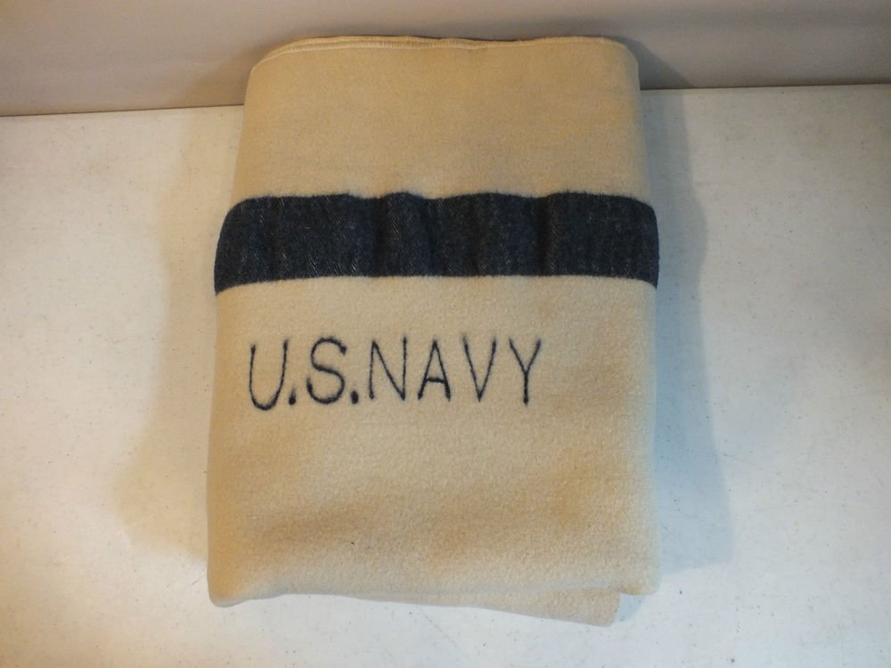 Vintage WWII US Navy Military Issue 100 Wool Blanket