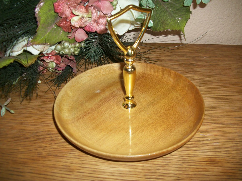 Myrtlewood Tray VTG 1960'S Artisan Wood Serving Dish Handcrafted in Oregon USA