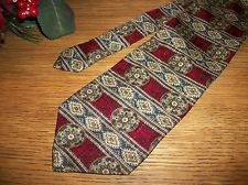 Arden Cravats Italian Silk Tie Red Blue Gold Necktie USA Made Mens VTG Fashion
