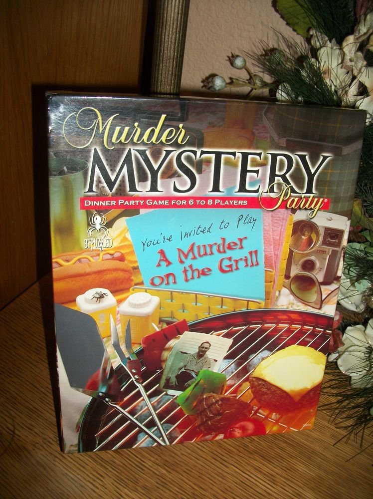 Murder on the Grill Mystery Game Dinner Party in a Box for 8 by Bepuzzled NIB