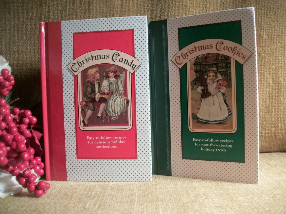 Christmas Candy and Christmas Cookies Set of Two Vintage Holiday Recipe Books