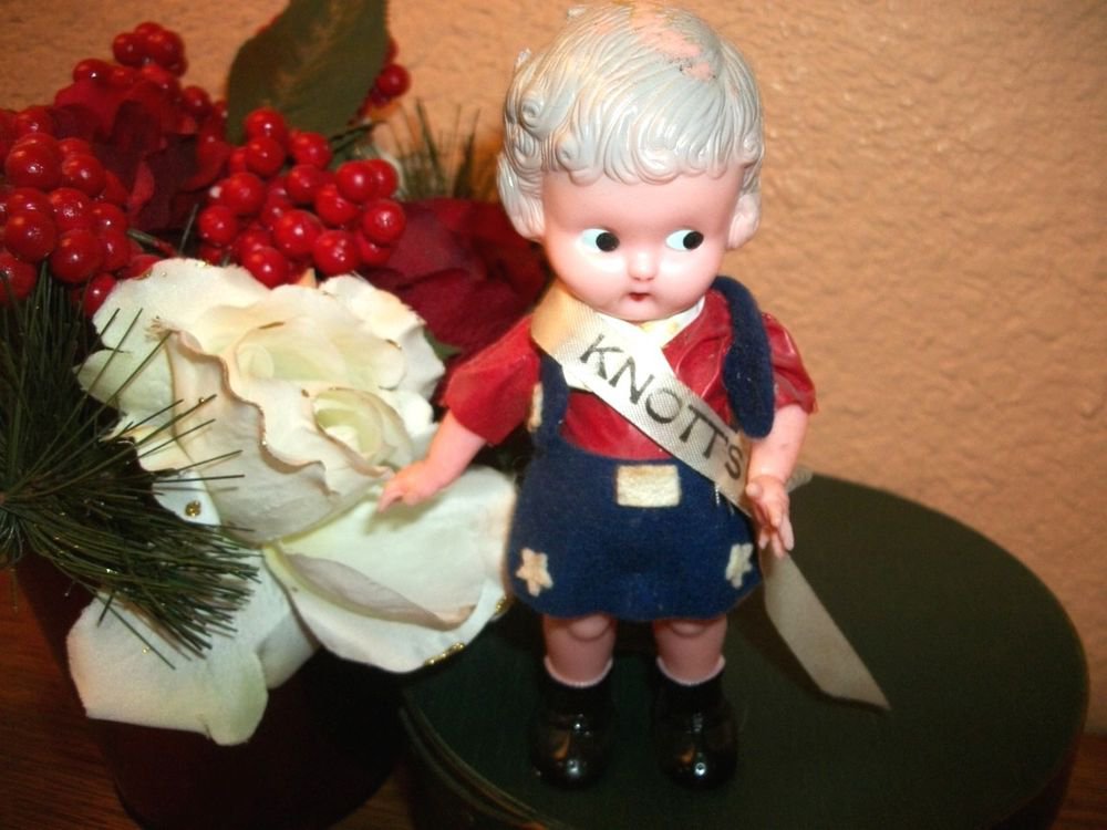 Antique Doll 6" Celluloid 1930's Knott's Berry Farm Souvenir Patriotic Clothing