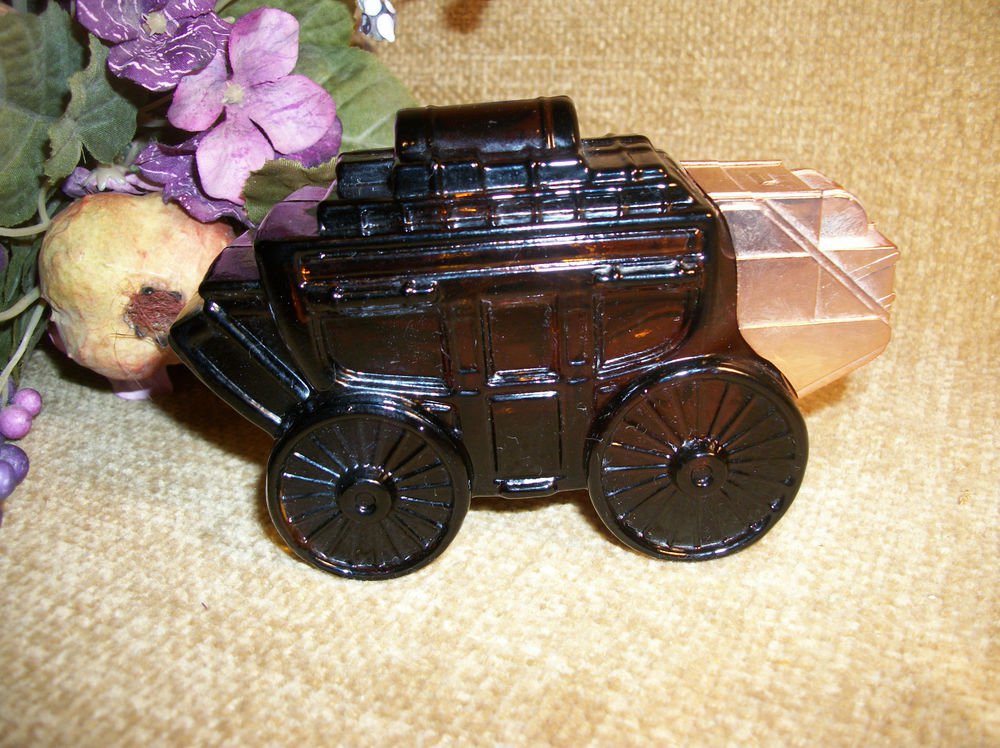 Avon Glass Stagecoach Collectible VTG Decanter Men's Oland Fragrance Home Decor