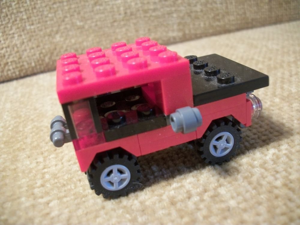 Real LEGO Mini Red Jeep 4 x 4 Item 7803 Creator in Pod