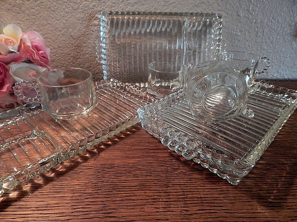 Dessert Serving Dishes Snack Set Cup Plate Vintage Anchor Hocking Berwick Boopie