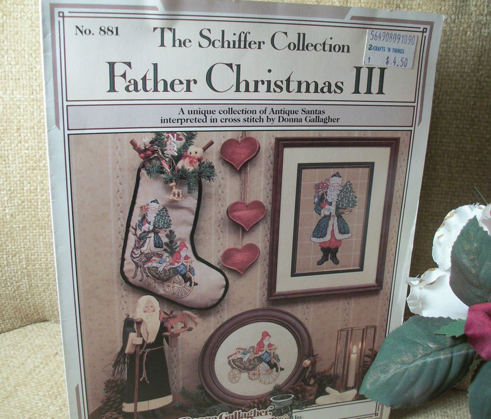 Cross Stitch Patterns Father Christmas II Old World Santa Stocking Wall Art