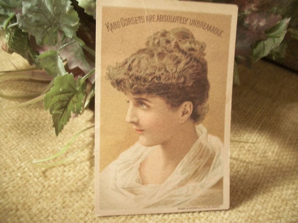 Antique 1890's Kabo Corset Picture Card Advertising Paper Ephemera Victorian Era