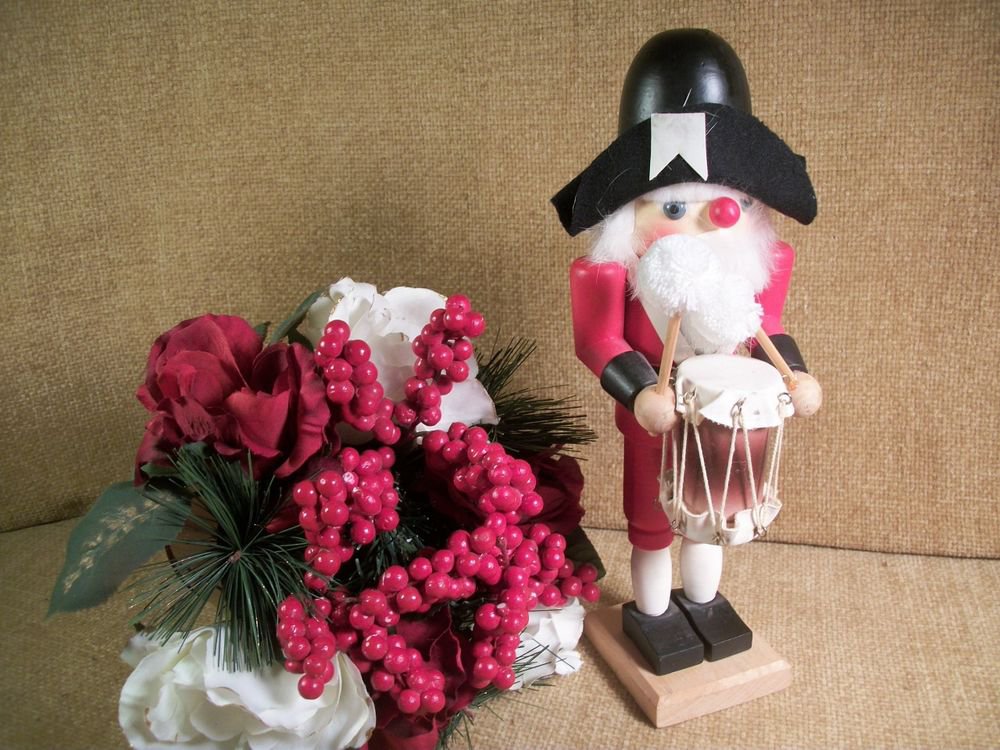 Nutcracker Soldier Marching Band Drummer Vintage Christmas Decoration
