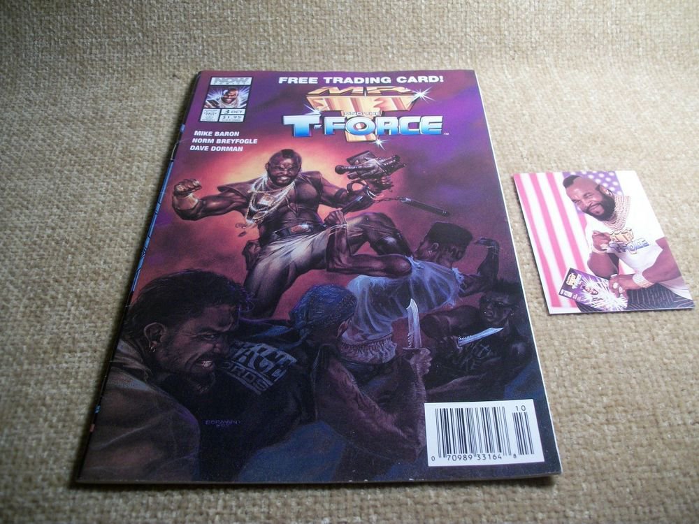Mr. T and the T-Force Oct 1993 War Action VTG Comic Book with Trading Card