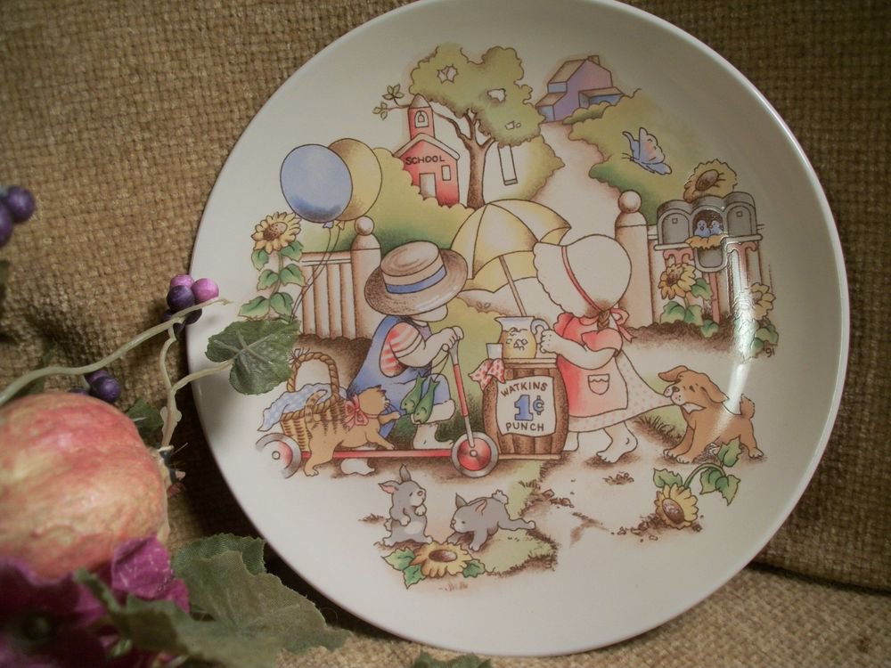 Country Kids Collectible Decorative Wall Plate Vintage 1991 Home Decor