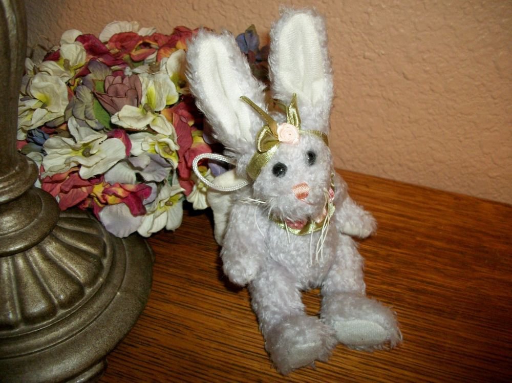 Guardian Angel Bunny Rabbit 7" Lavender Stuffed Plush Animal Decor Gift