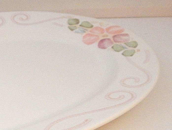 Pfaltzgraff Andalucia Platter White Stoneware Pastel Floral Tableware Accessory