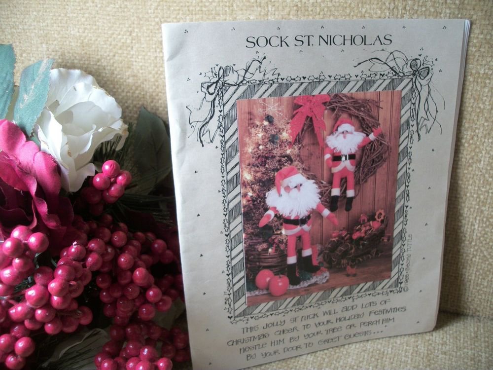 All Cooped Up Patterns Sock St Nicholas Soft Sculpture Santa Claus Craft Pattern