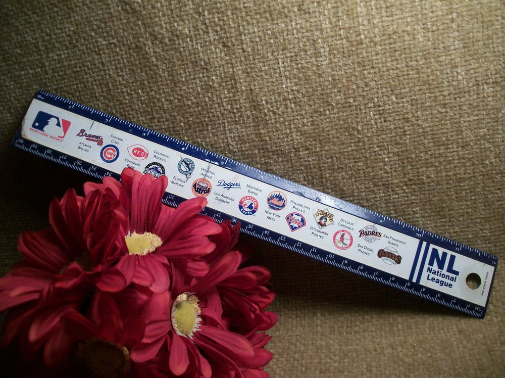 Ruler Souivenir VTG 1983 Major League Baseball National League Teams 12"